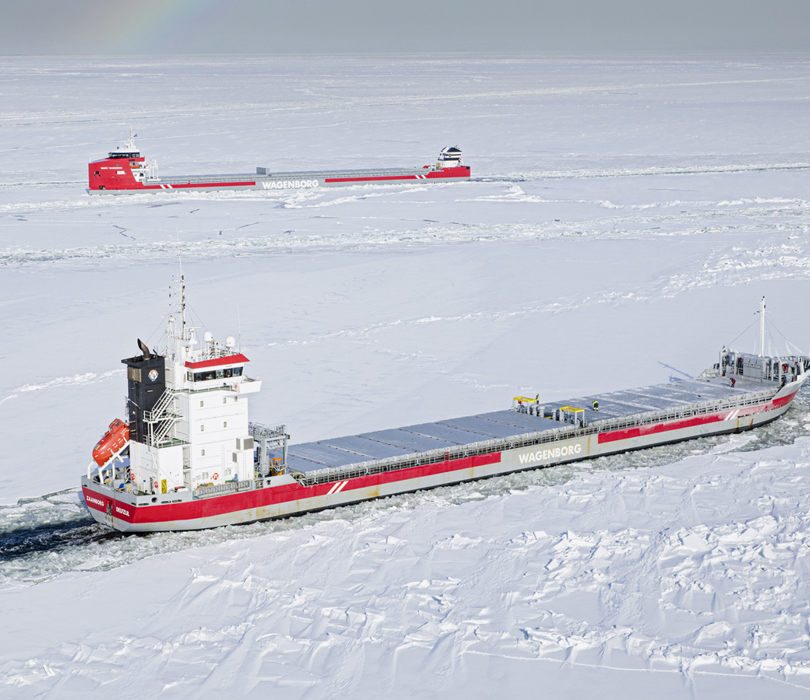 Zaanborg Egbert Wagenborg in ice